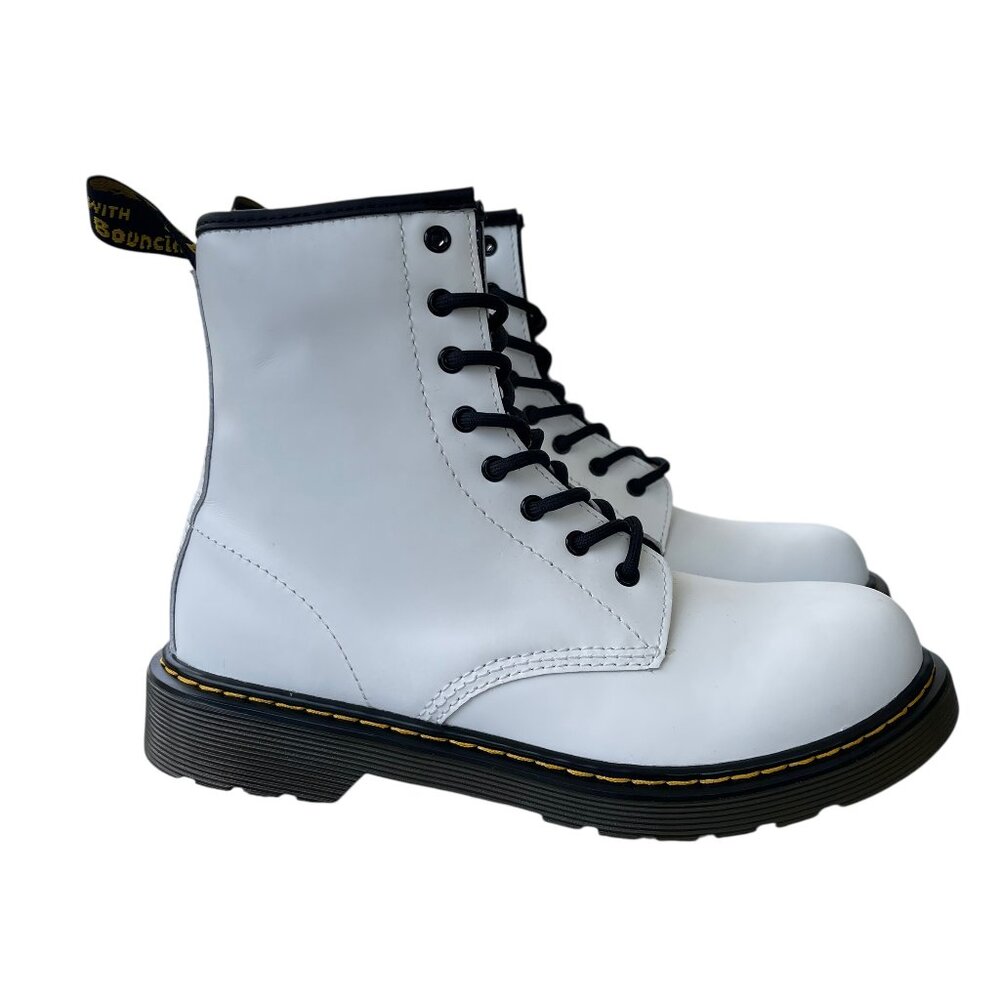 Dr. Martens 1460 White Softy T Leather Lace Up Boots SZ 6